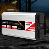 Giantz 1500W Pure Sine Wave Inverter for 12V Battery – High Efficiency DC-AC Power Converter - Low Angle
