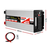 Giantz 3000W/6000W Pure Sine Wave Inverter for 12V to 240V - Ideal for Camping, Boats, and Caravans - Front View