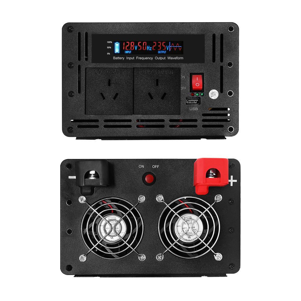 Giantz 3000W/6000W Pure Sine Wave Inverter for 12V to 240V - Ideal for Camping, Boats, and Caravans