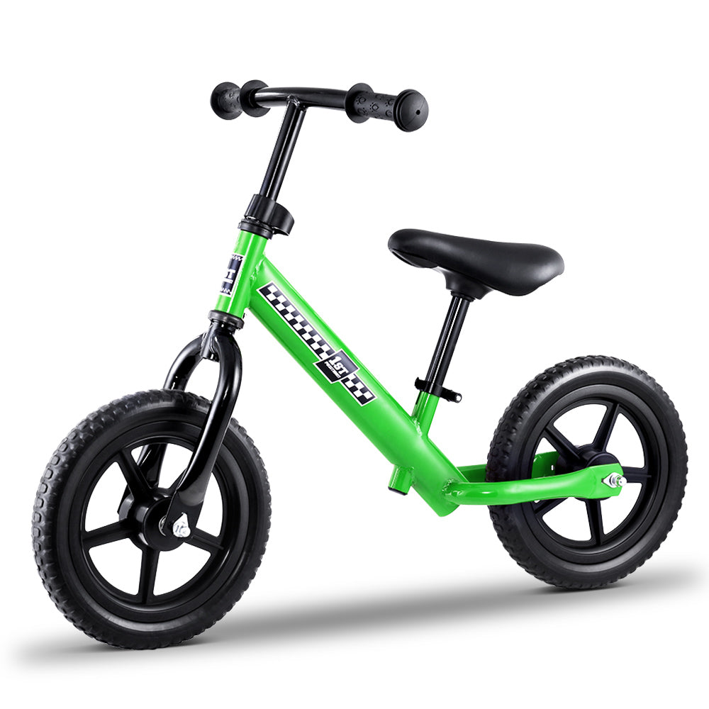 Rigo Green 12" Kids Balance Bike - Lightweight Toddler Bicycle with Adjustable Features