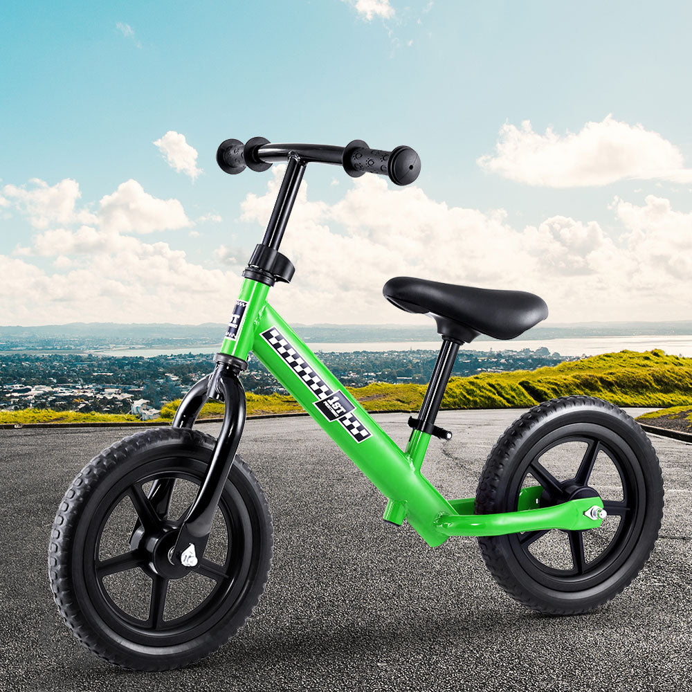 Rigo Green 12" Kids Balance Bike - Lightweight Toddler Bicycle with Adjustable Features