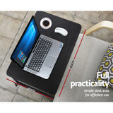Adjustable Portable Laptop Desk with Wheels - Black - Close-Up Angle