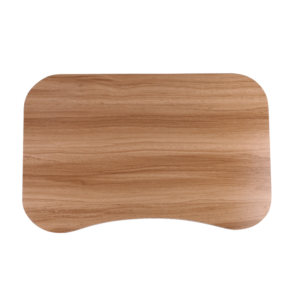 Lightweight Foldable Bed Tray Table - Versatile Laptop & Breakfast Stand in Natural Wood Finish