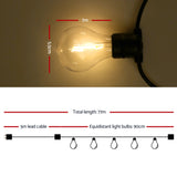 Twinkling Festoon LED String Lights for Outdoor Weddings & Garden Parties - 77m Decorative Lighting - Front View