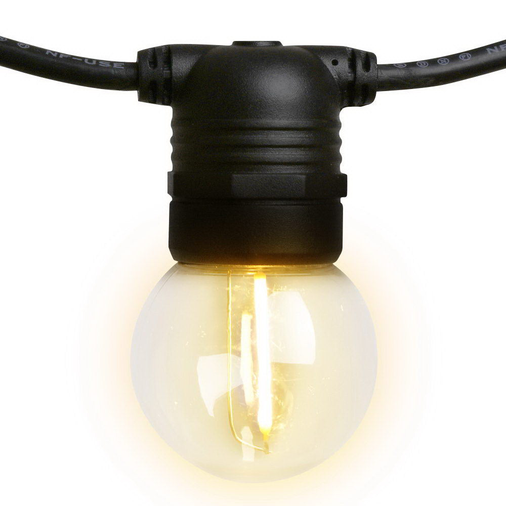Festive Glow 59m LED Outdoor String Lights for Weddings and Parties