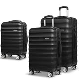 Wanderlite Ultra-Lightweight Black Hardshell Travel Luggage Set - 3 Pieces