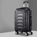 Wanderlite 20-Inch Ultra-Light Hard Shell Carry-On Luggage with Smooth Dual Wheels - Classic Black