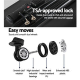 Wanderlite 28-Inch Black Ultra-Light Hard Shell Travel Case - Rear View