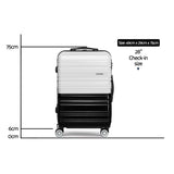 Wanderlite Sleek Monochrome Lightweight Hard Shell Luggage for Effortless Travel - Side View
