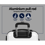 Wanderlite Sleek Monochrome Lightweight Hard Shell Luggage for Effortless Travel - Close-Up Angle