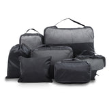 Wanderlite 7-Piece Dark Grey Luggage Organization Cube Set - Side View