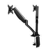 Dual Monitor Gas Spring Arm Mount in Black