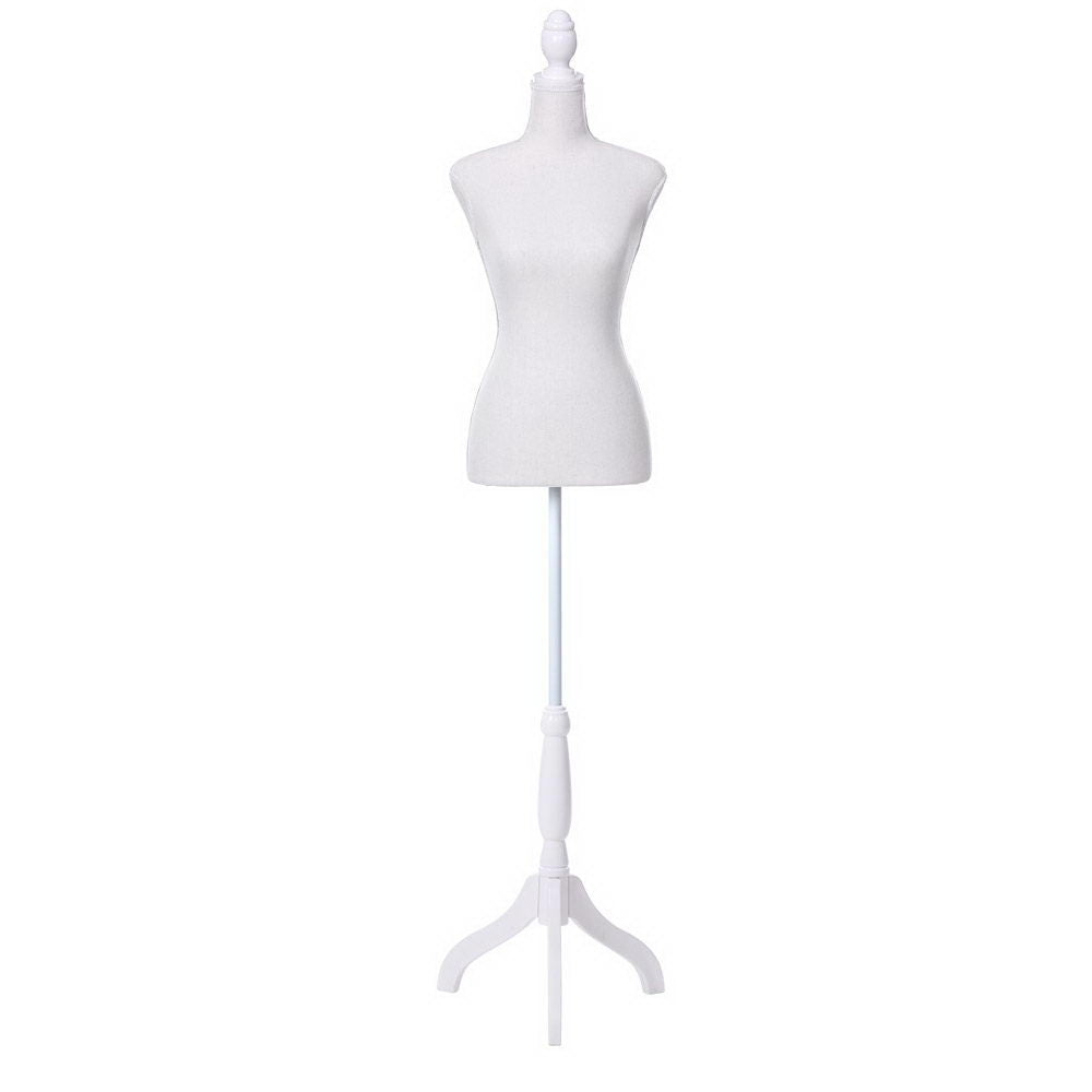Adjustable White Female Dressmaking Mannequin 170cm with Vintage Base for Tailoring and Display