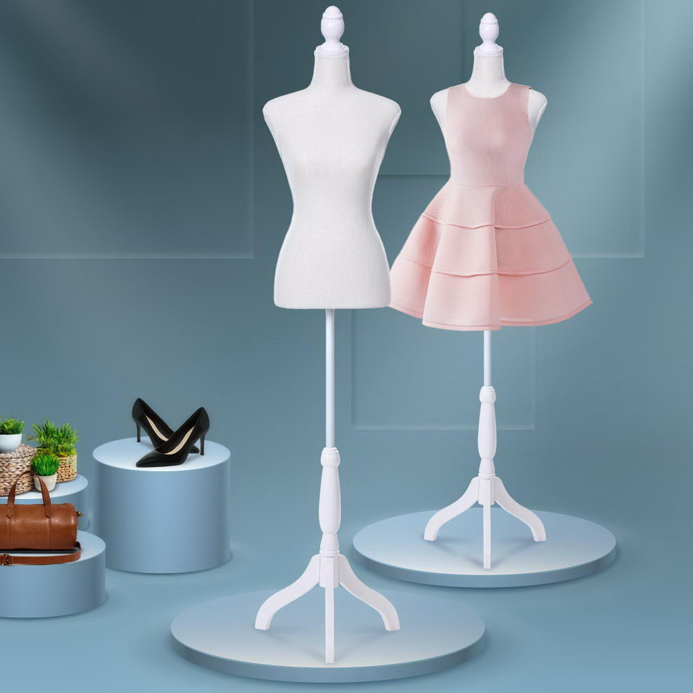 Adjustable White Female Dressmaking Mannequin 170cm with Vintage Base for Tailoring and Display