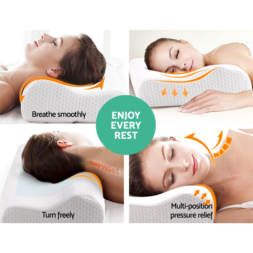 Giselle Luxury Duo of Cool Gel Memory Foam Pillows