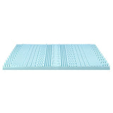 Giselle 11-Zone 8cm Memory Foam Mattress Topper - Double Size Comfort Solution - Top-Down View