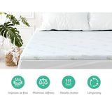 Giselle 11-Zone 8cm Memory Foam Mattress Topper - Double Size Comfort Solution - 45-Degree Angle
