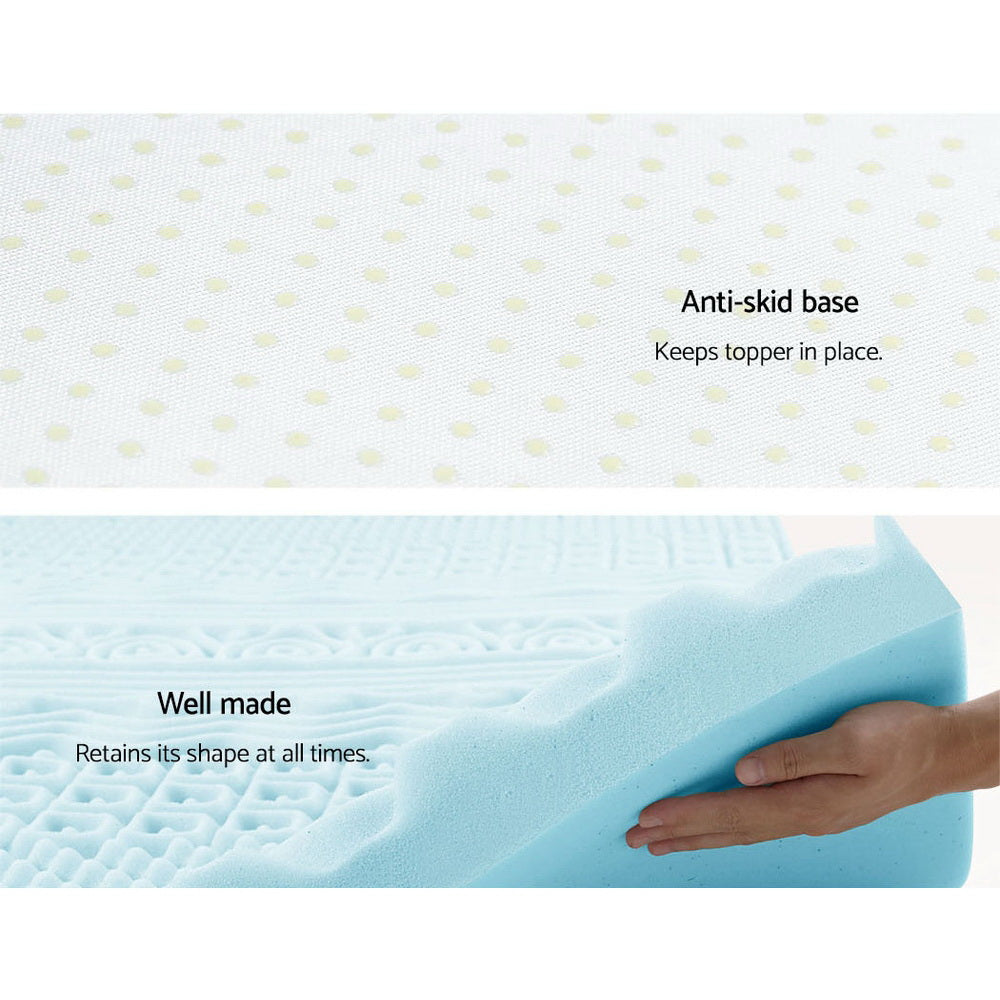 Giselle 11-Zone 8cm Memory Foam Mattress Topper - Double Size Comfort Solution
