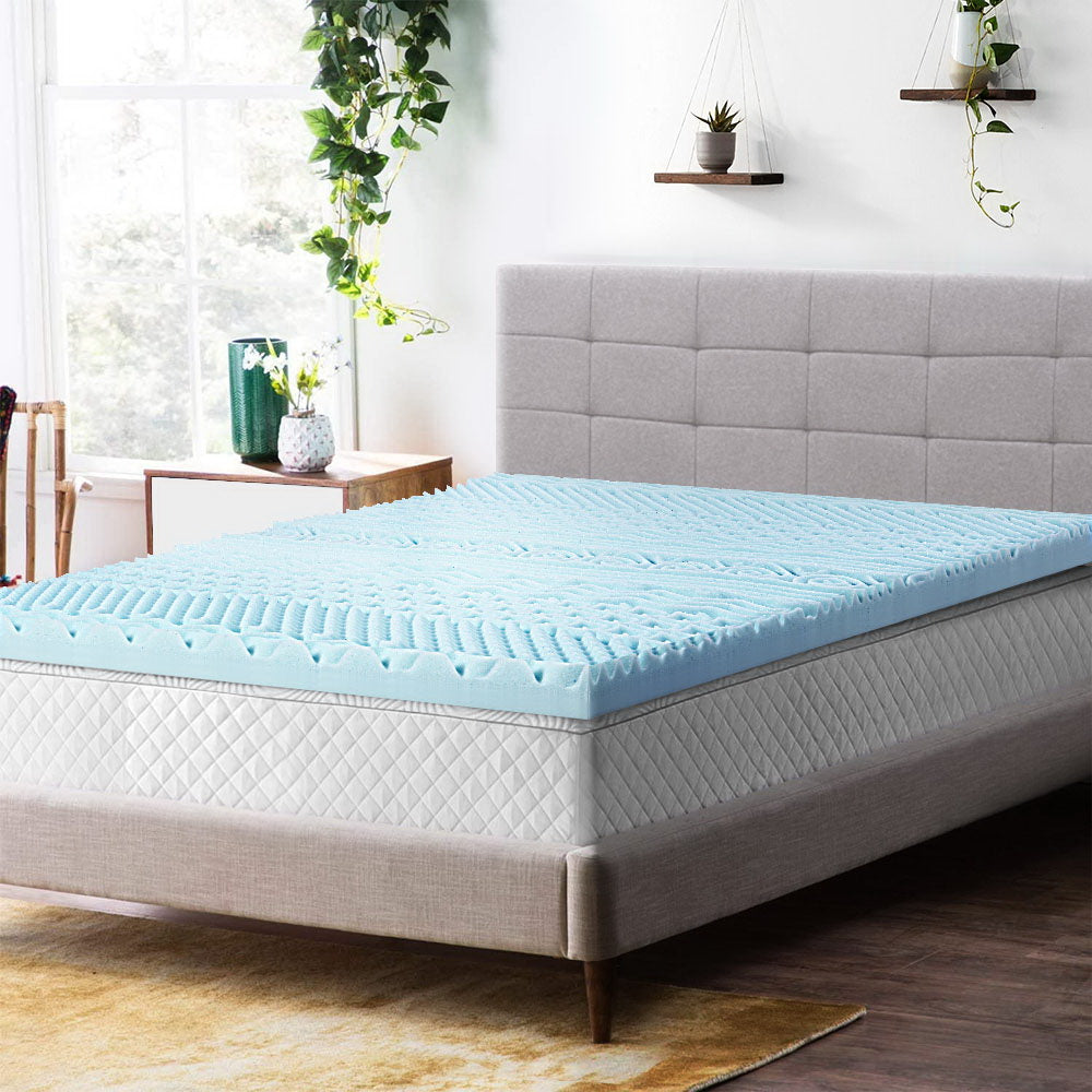 Giselle 11-Zone 8cm Memory Foam Mattress Topper - Double Size Comfort Solution
