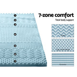 Giselle Bedding 5cm Cool Gel 7-Zone Memory Foam Mattress Topper with Bamboo Cover - Queen Size - 45-Degree Angle