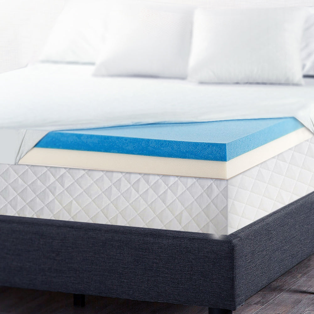 Giselle Single Size Cool Gel Dual Layer Memory Foam Mattress Topper