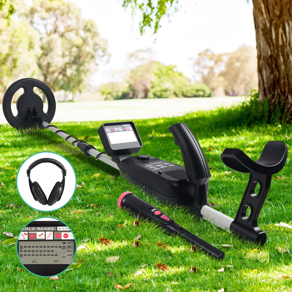 LCD Screen Waterproof Metal Detector & Pinpointer for Treasure Hunting - 180MM Sensitivity