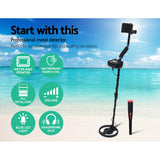 Advanced Waterproof Metal Detector and Pinpointer for Treasure Hunting - 160mm Sensitivity - Side View