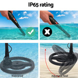 Advanced Waterproof Metal Detector and Pinpointer for Treasure Hunting - 160mm Sensitivity - Rear View