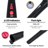 Compact Waterproof Pinpointer Metal Detector - Black - Top-Down View