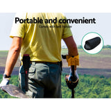 Compact Waterproof Pinpointer Metal Detector - Black - Rear View