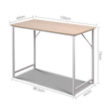 Sund Modern White Oak Computer Desk - Front View