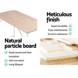 Sund Modern White Oak Computer Desk - Top-Down View