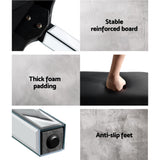 Artiss Glamorous Mirrored Vanity Stool with Premium PU Leather Upholstery - Close-Up Angle