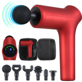 Advanced Percussion Massage Gun with LCD Display and 6 Interchangeable Heads for Muscle Recovery and Pain Relief