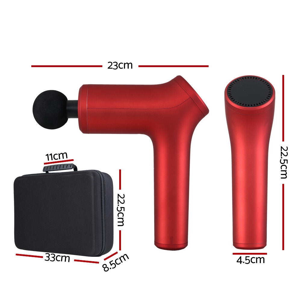 Advanced Percussion Massage Gun with LCD Display and 6 Interchangeable Heads for Muscle Recovery and Pain Relief