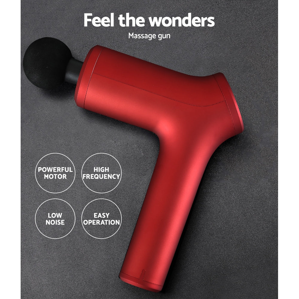 Advanced Percussion Massage Gun with LCD Display and 6 Interchangeable Heads for Muscle Recovery and Pain Relief