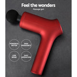 Advanced Percussion Massage Gun with LCD Display and 6 Interchangeable Heads for Muscle Recovery and Pain Relief - Side View