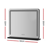 Illuminated Hollywood Style Makeup Mirror with Adjustable LED Lights - 50X60CM - Front View