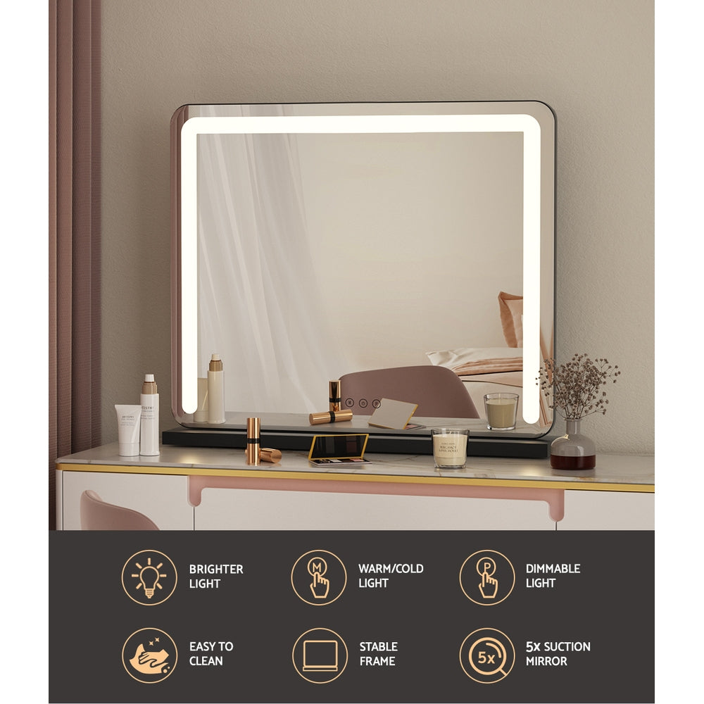 Illuminated Hollywood Style Makeup Mirror with Adjustable LED Lights - 50X60CM