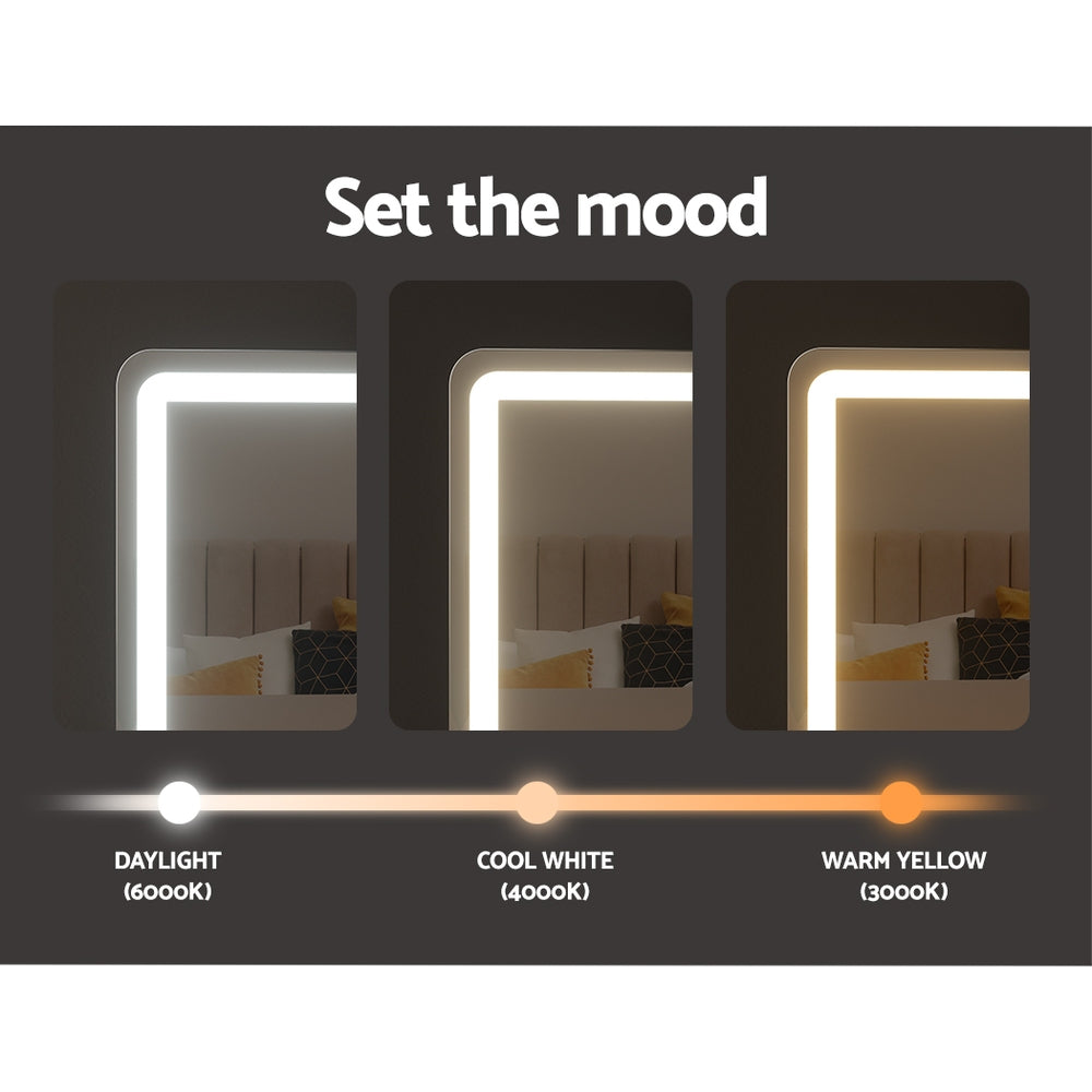 Illuminated Hollywood Style Makeup Mirror with Adjustable LED Lights - 50X60CM