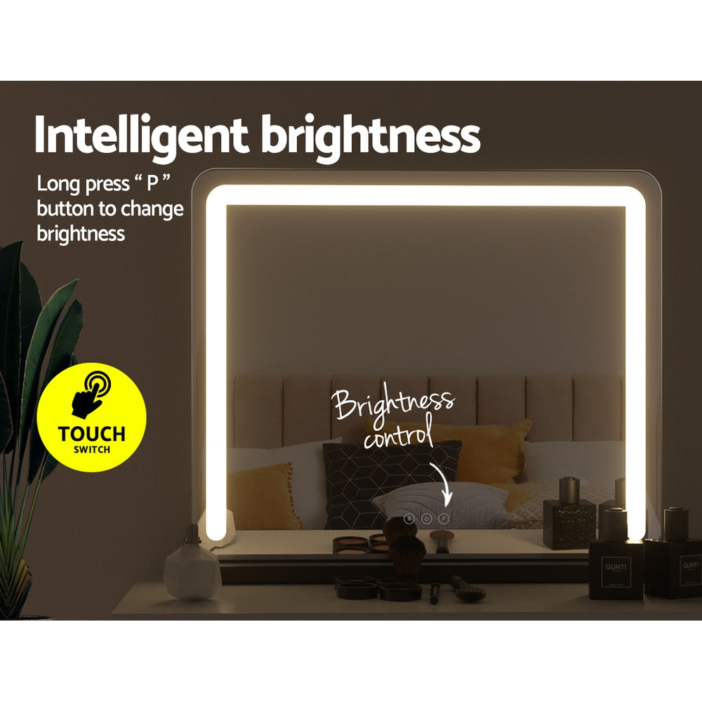 Illuminated Hollywood Style Makeup Mirror with Adjustable LED Lights - 50X60CM
