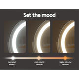 Glamourous LED Vanity Makeup Mirror with Adjustable Brightness and 180° Rotation - 40X35CM - Rear View