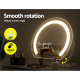 Glamourous LED Vanity Makeup Mirror with Adjustable Brightness and 180° Rotation - 40X35CM - Close-Up Angle
