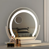 Glamourous LED Vanity Makeup Mirror with Adjustable Brightness and 180° Rotation - 40X35CM - Low Angle