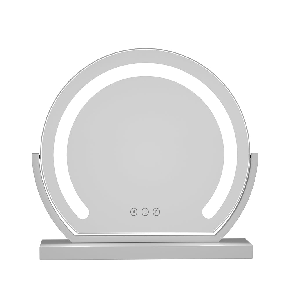 Glamorous LED Lighted Vanity Makeup Mirror with Adjustable Brightness and 180° Rotation