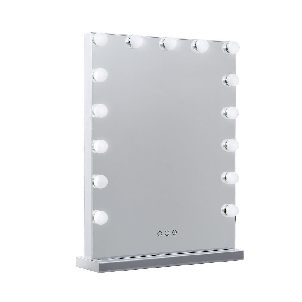 GlamourGlow LED Lighted Makeup Mirror with Adjustable Brightness and Color Temperature