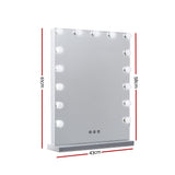 GlamourGlow LED Lighted Makeup Mirror with Adjustable Brightness and Color Temperature - Front View