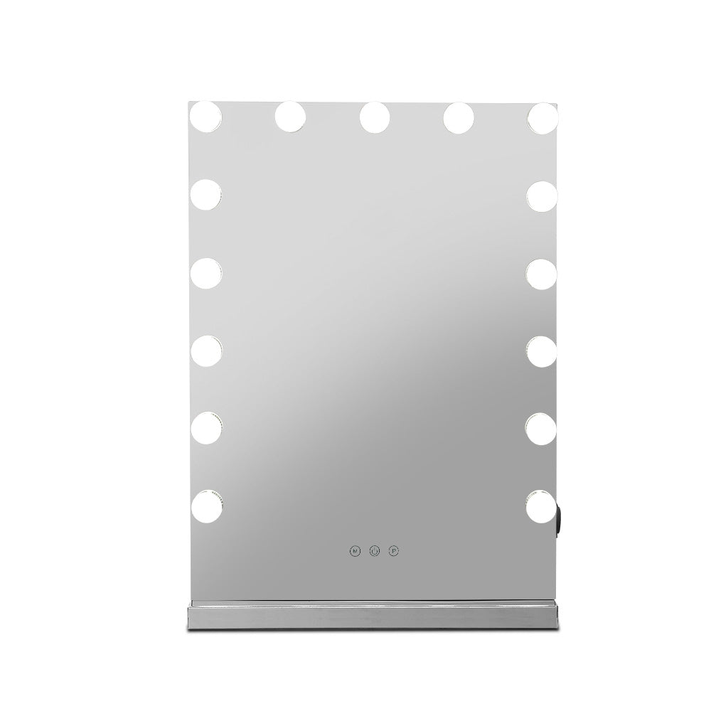 GlamourGlow LED Lighted Makeup Mirror with Adjustable Brightness and Color Temperature