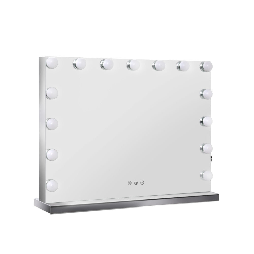 Glamour Touch LED Lighted Vanity Mirror with Adjustable Brightness - 58cm x 46cm