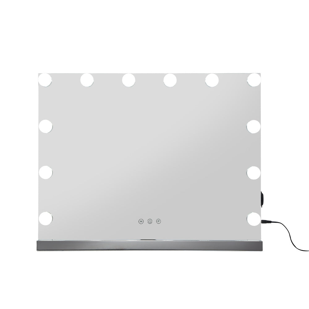 Glamour Touch LED Lighted Vanity Mirror with Adjustable Brightness - 58cm x 46cm